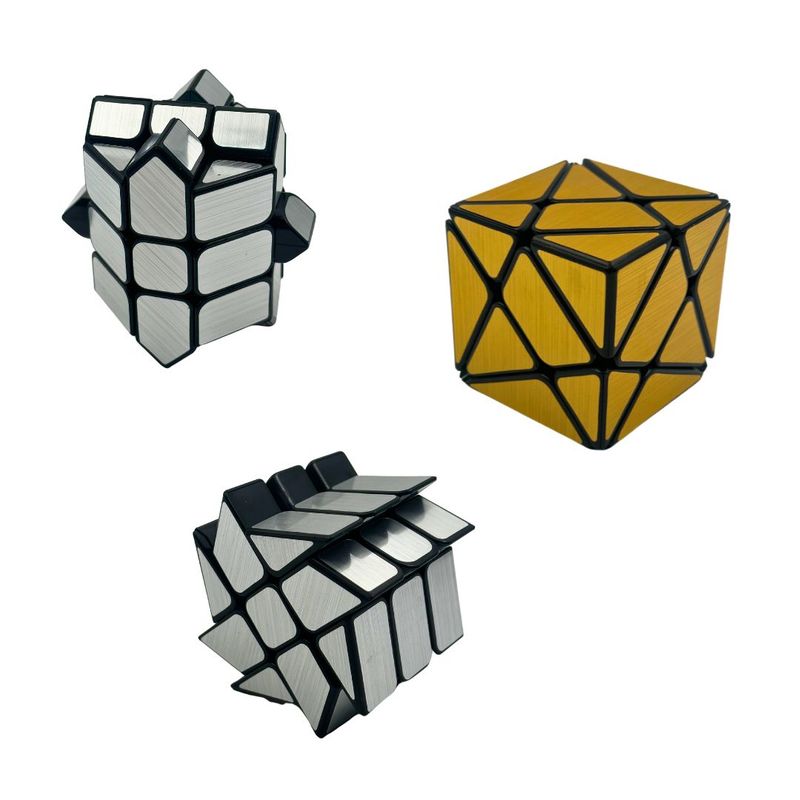 GENERICO - Cubo De Rubik Fidget Antiestres Mirror Espejo Meilong SET X3