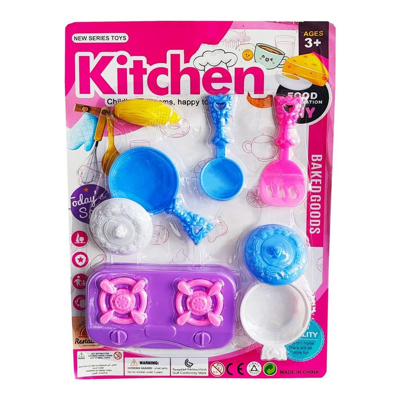 DAYOSHOP - Cocina Sarten Olla Comida Utencilio Juguete Rol Muñeca Niña