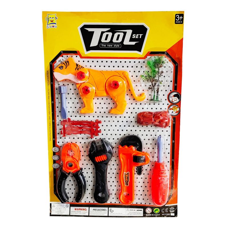 DAYOSHOP - Juguete Niños Set De Herramientas Juego Kit Tigre Llaves