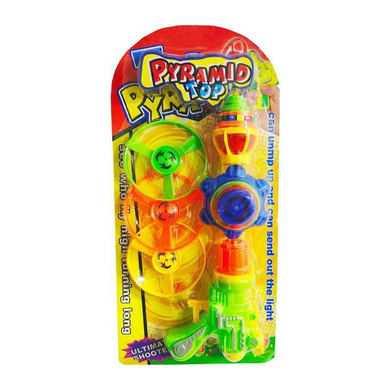 Trompo Pistola Lanzador Juguete Interactivo Niños Top Series