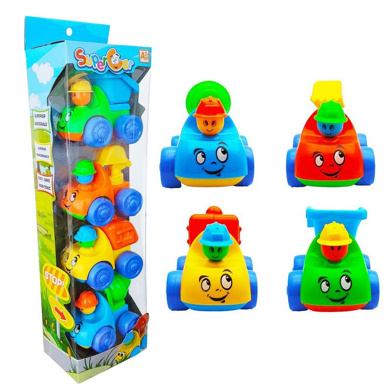 DAYOSHOP - Carros Volquetas Construccion Colección Juguete Niño X 4 Und