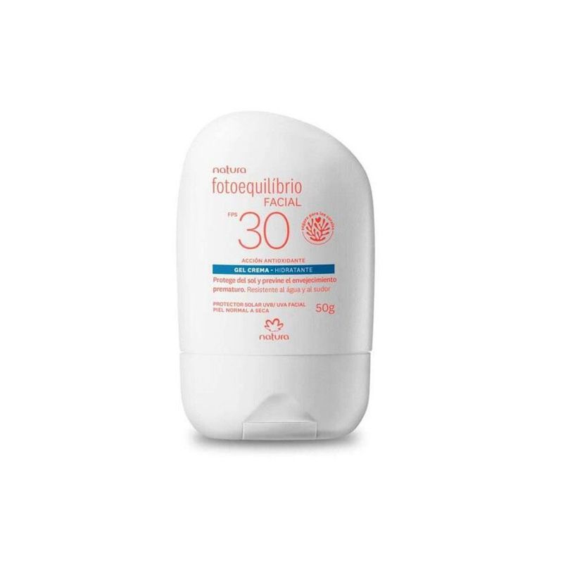 NATURA - Protector solar facial en gel crema FPS 30 Fotoequilibrio Natura