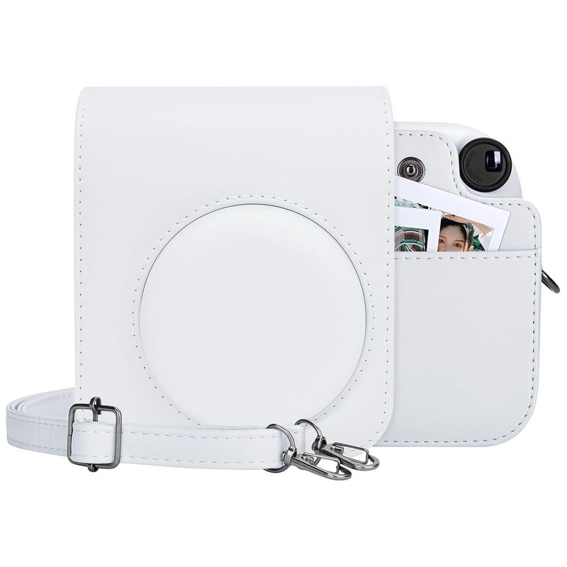 GENERICO - Estuche para Cámara Fujifilm Instax Mini 12 - Blanco Arcilla