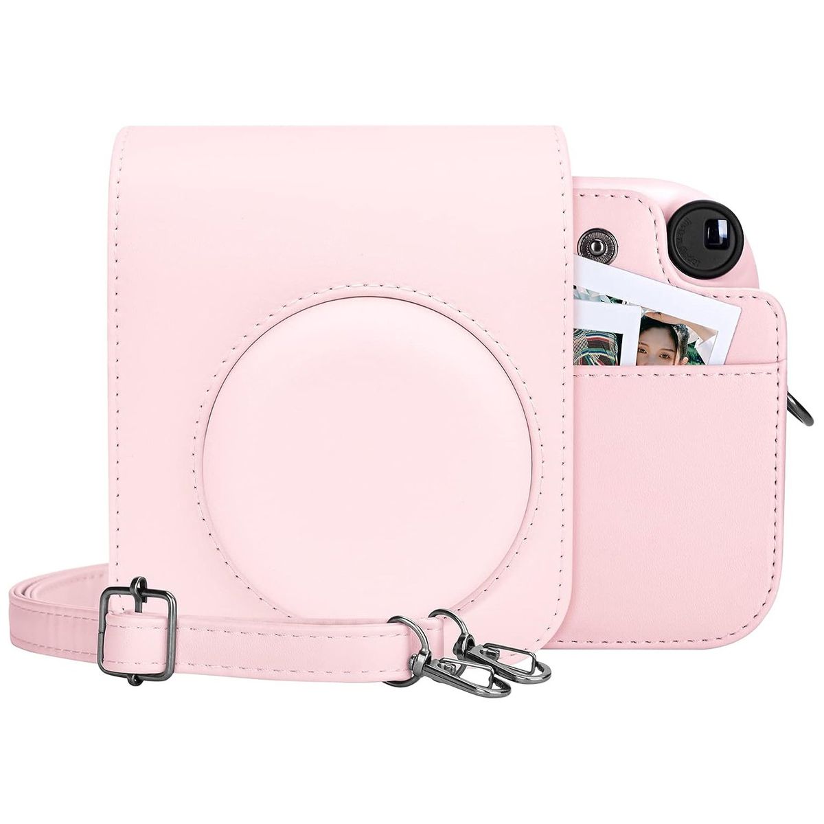 GENERICO - Estuche para Cámara Fujifilm Instax Mini 12 - Rosa Pastel