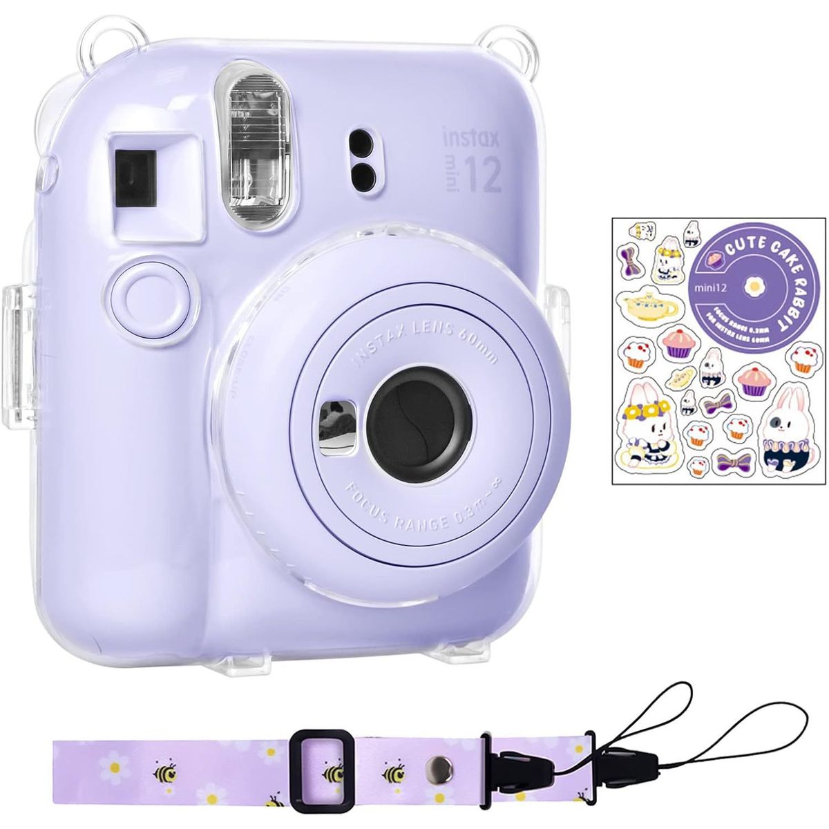 GENERICO - Protector Transparente para cámara instax mini 12 - DISEÑO 3