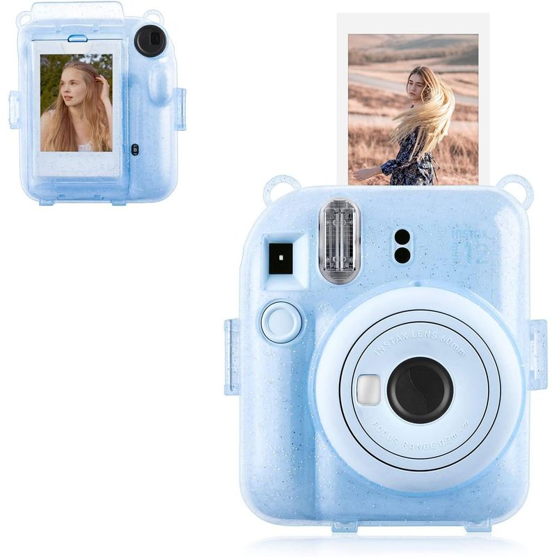 GENERICO - Protector para cámara instax mini 12 - Azul Escarchado