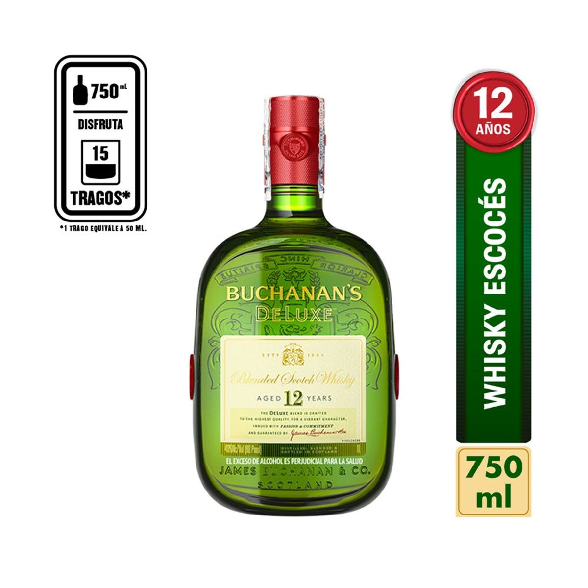  - Whisky Buchanans Deluxe 750 ml
