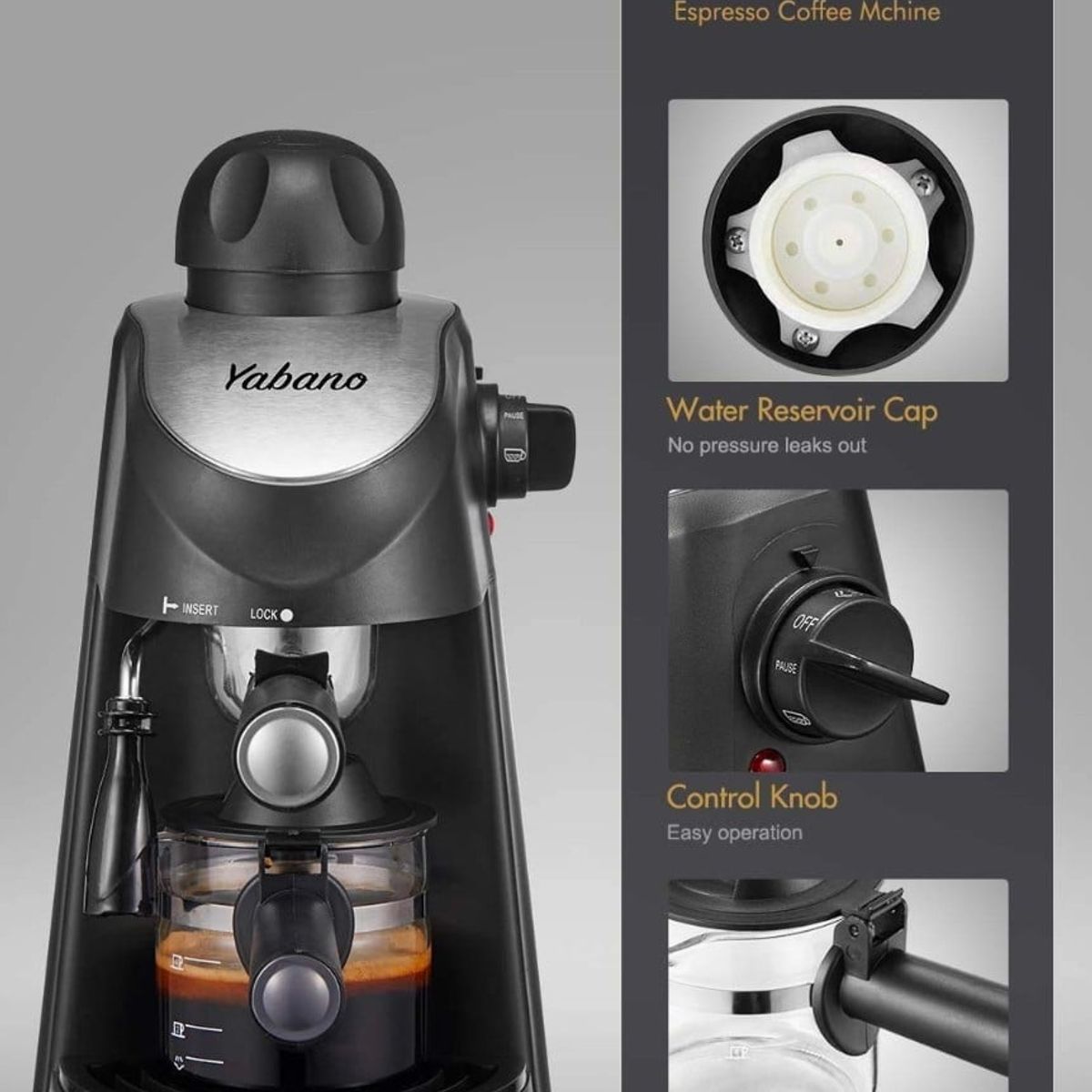 GENERICO - maquina cafetera expresó capuchino latte  espumador de leche YABANO®
