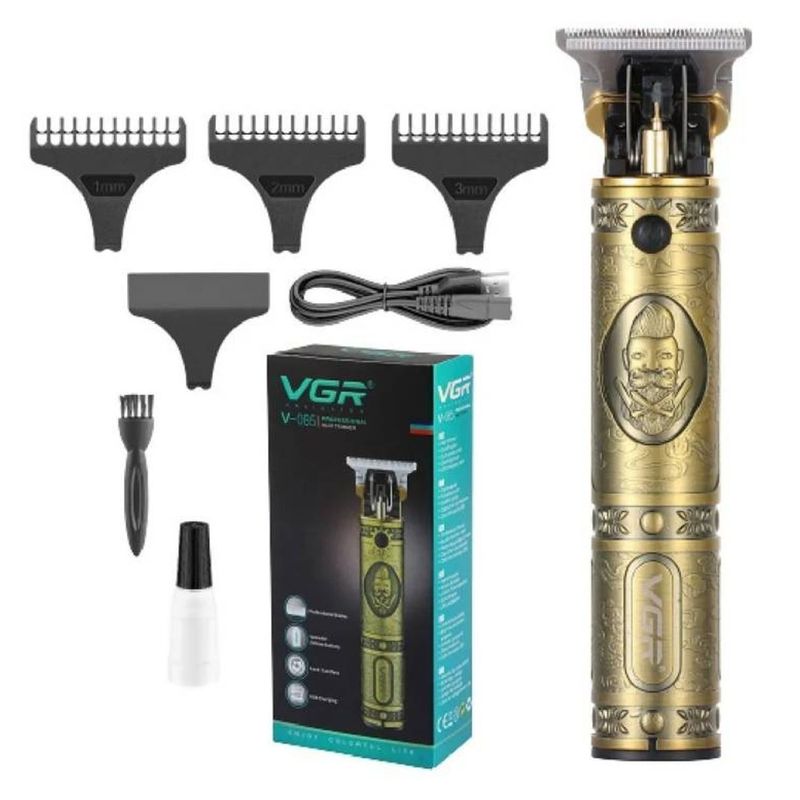 VGR - Máquina Peluquera Patillera Barbera Recargable VGR 085