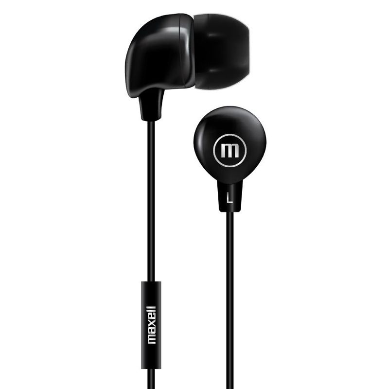 MAXELL - MAXELL AUDIFO IN-BAX W/MIC BLACK 5 Unidades