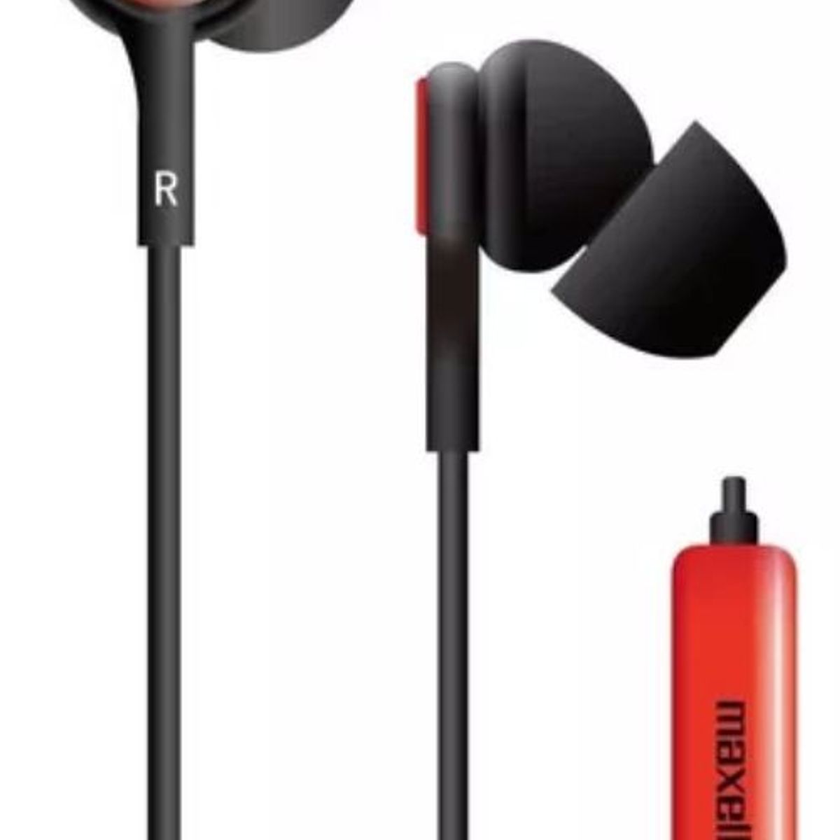 MAXELL - MAXELL AUDIFO IN-TIPS IN EAR STEREO BUDS WMIC RED