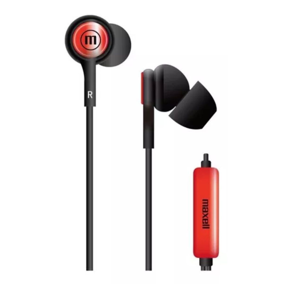 MAXELL - MAXELL AUDIFO IN-TIPS IN EAR STEREO BUDS WMIC RED