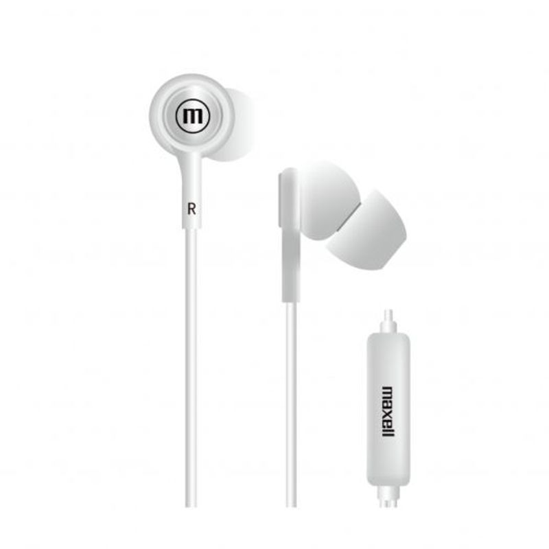 MAXELL - MAXELL AUDIFO IN-TIPS IN EAR STEREO BUDS WMIC WHT