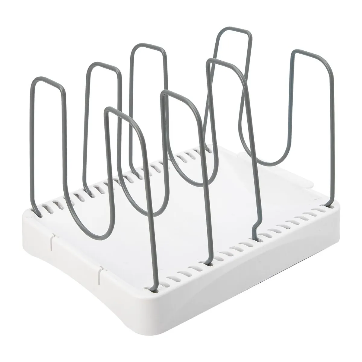 ESSENZA - Organizador Tapas de Ollas Blanco en ABS y Alambre Essenza