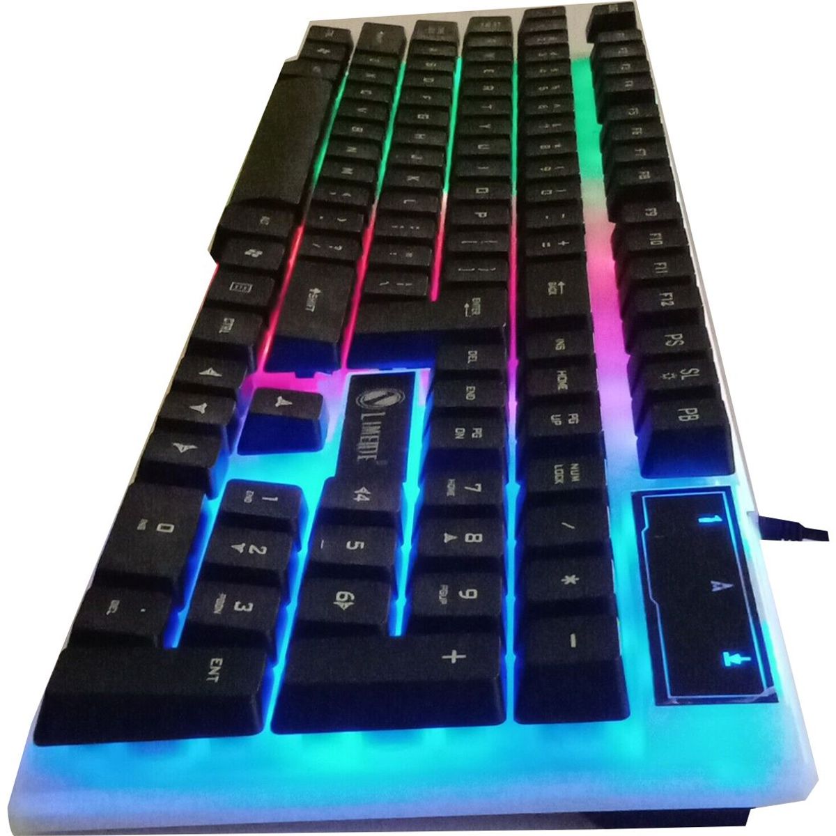GENERICO - Teclado Gamer Retroiluminado Luces Negro