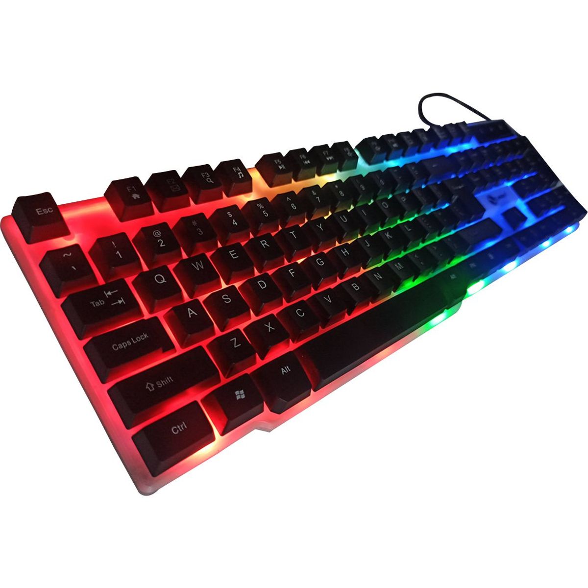 GENERICO - Teclado Gamer Retroiluminado Luces Negro
