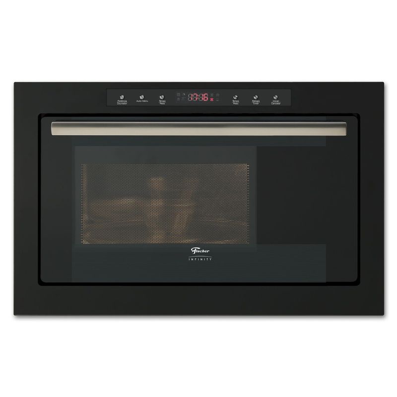 FISCHER - Horno Microondas Infinity 25L Empotrar 6 Funciones Marca Fischer Negro.
