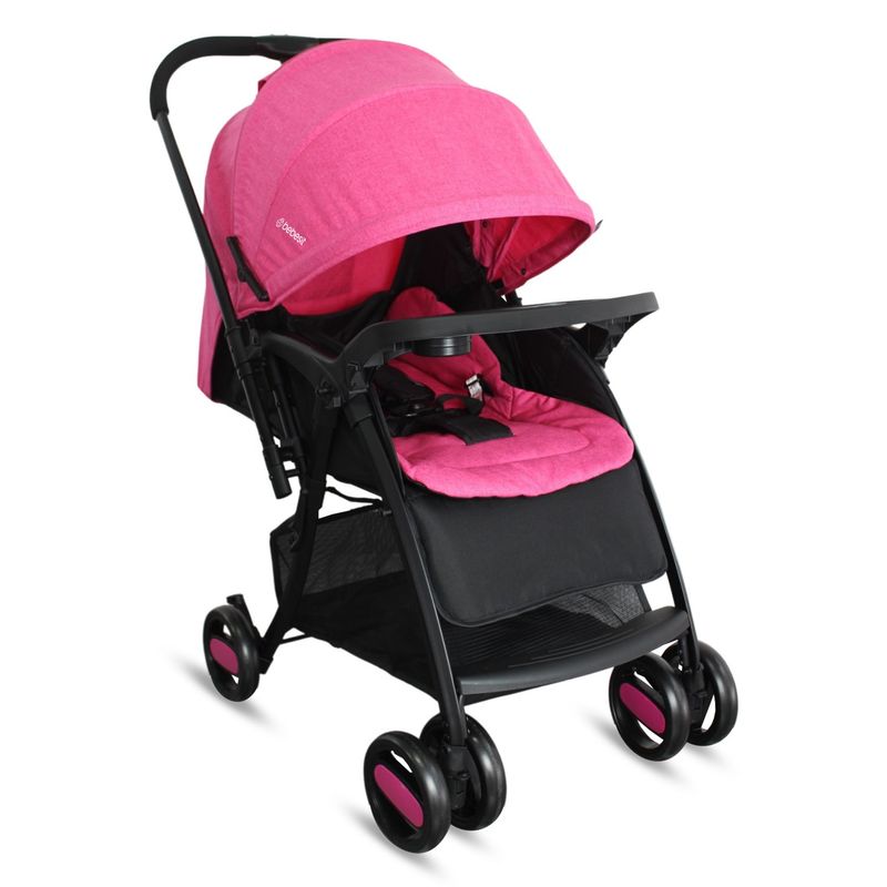 BEBESIT - Coche Reversible para Bebé Golf Rosa  Plegado compacto