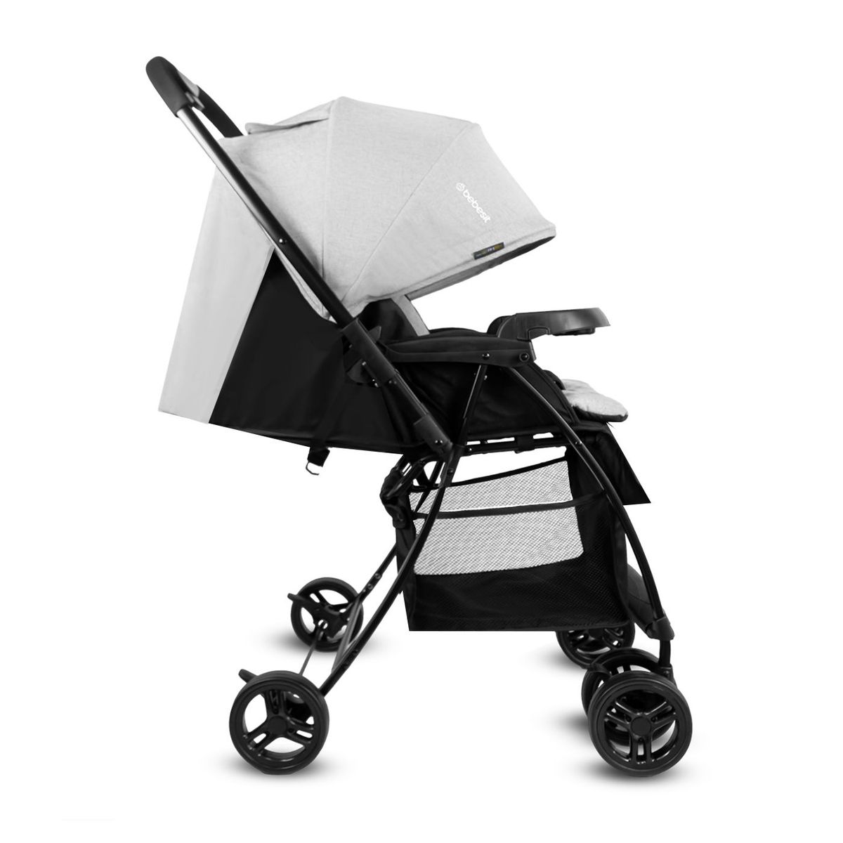 BEBESIT - Coche Reversible para Bebé Golf Gris Plegado compacto