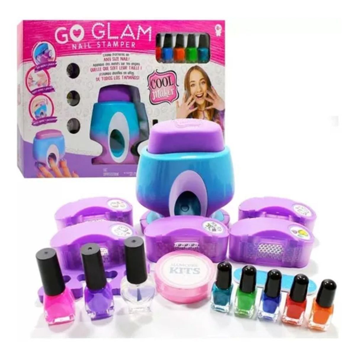 GENERICO - Kit Maquina Estampador De Uñas Para Niñasjuguete Go Glam