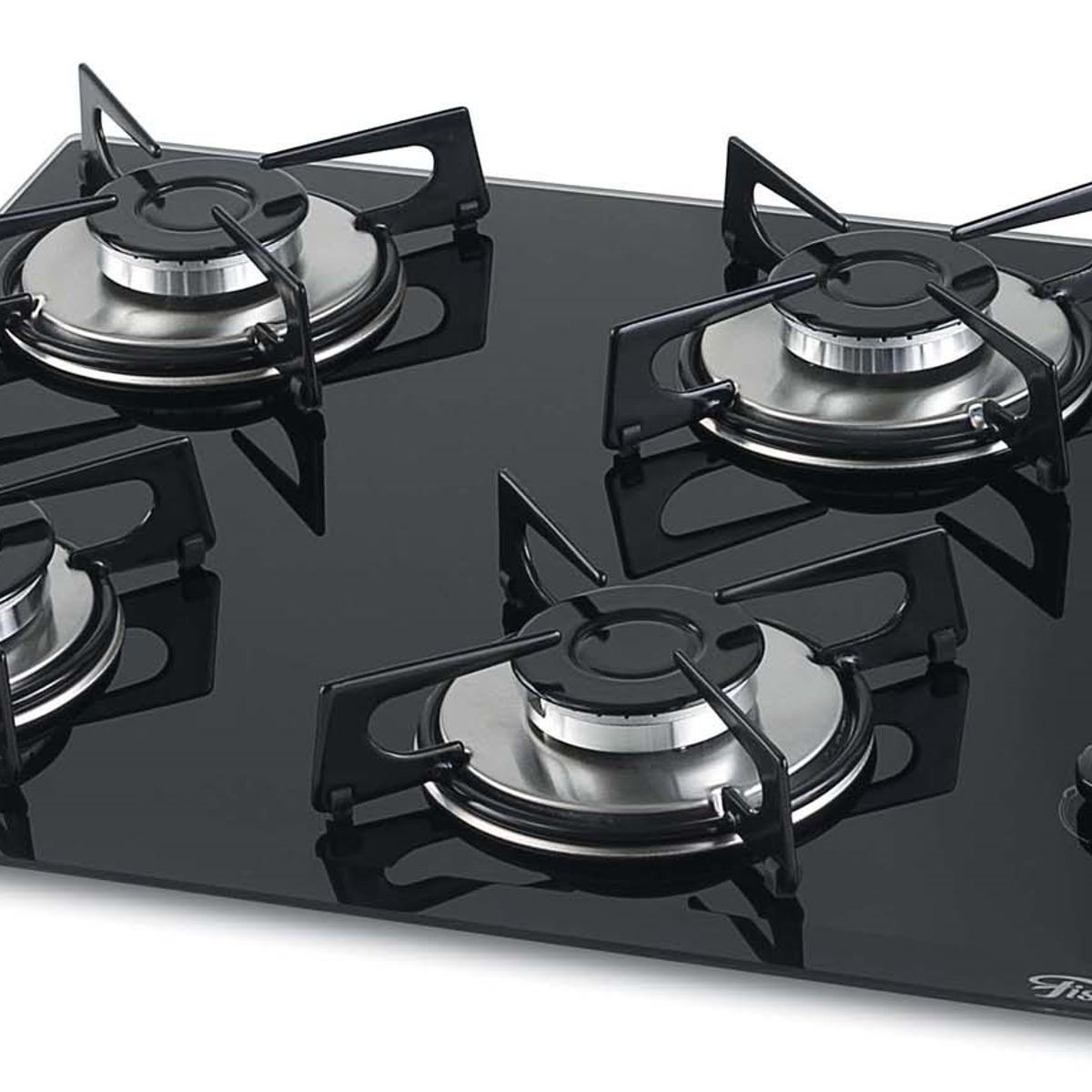 FISCHER - Estufa Empotrar 4Q gas Vidrio Negro Marca Fischer