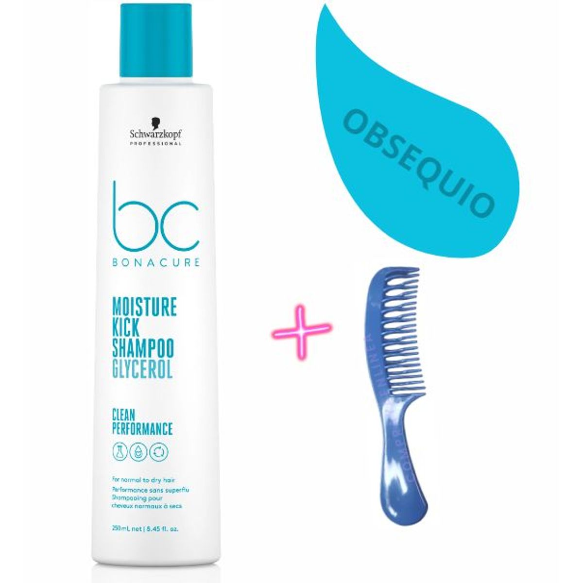 SCHWARZKOPF - Shampoo Bonacure Moisture Kick Hidratación 200ML