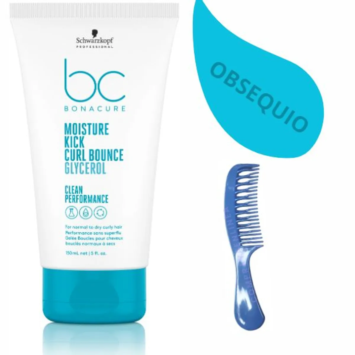 SCHWARZKOPF - Bonacure Moisture Kick Curl Bounce 150mL ONDAS CRESPOS HIDRATACION