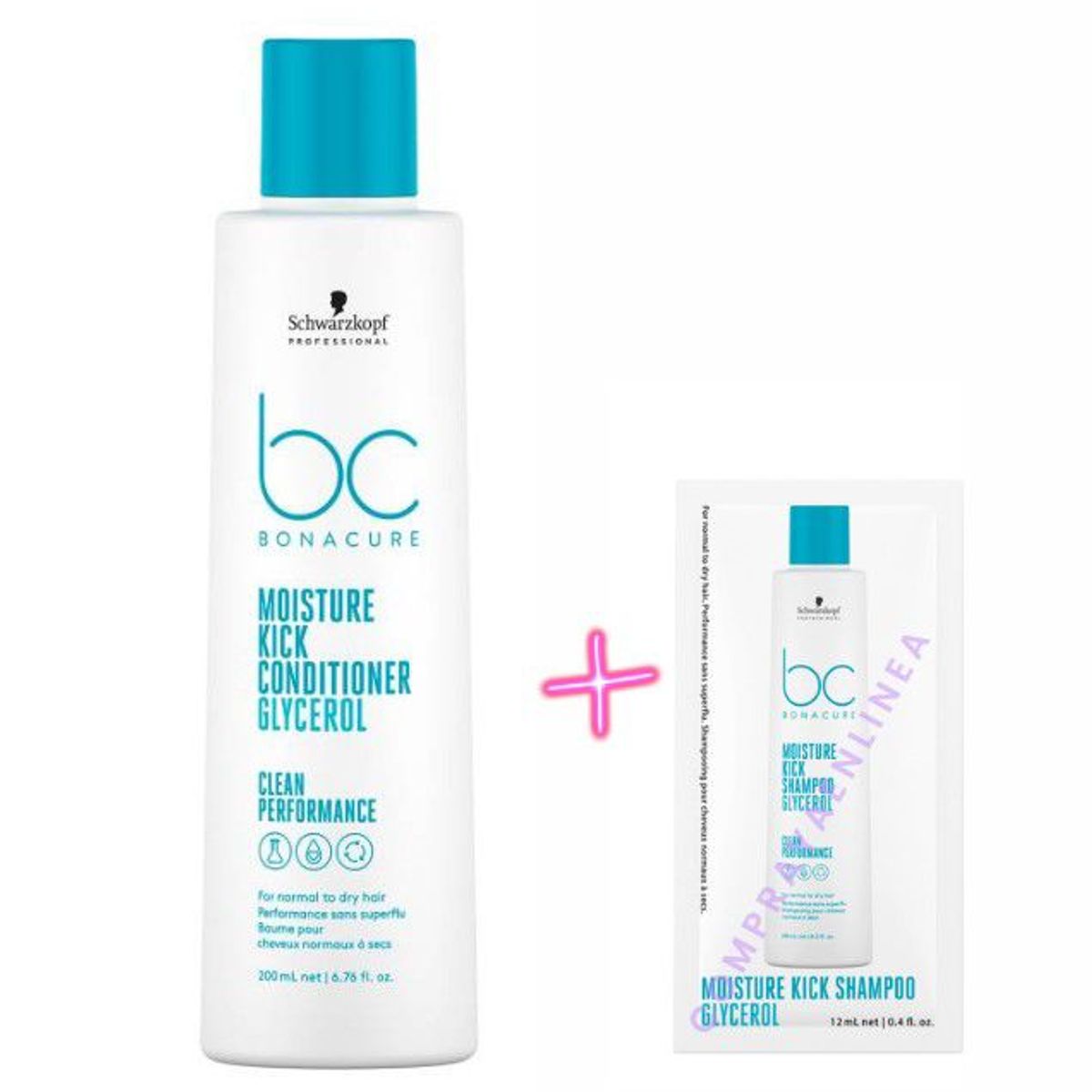 SCHWARZKOPF - Acondicionador Bonacure Moisture Kick Hidratación 200 ml