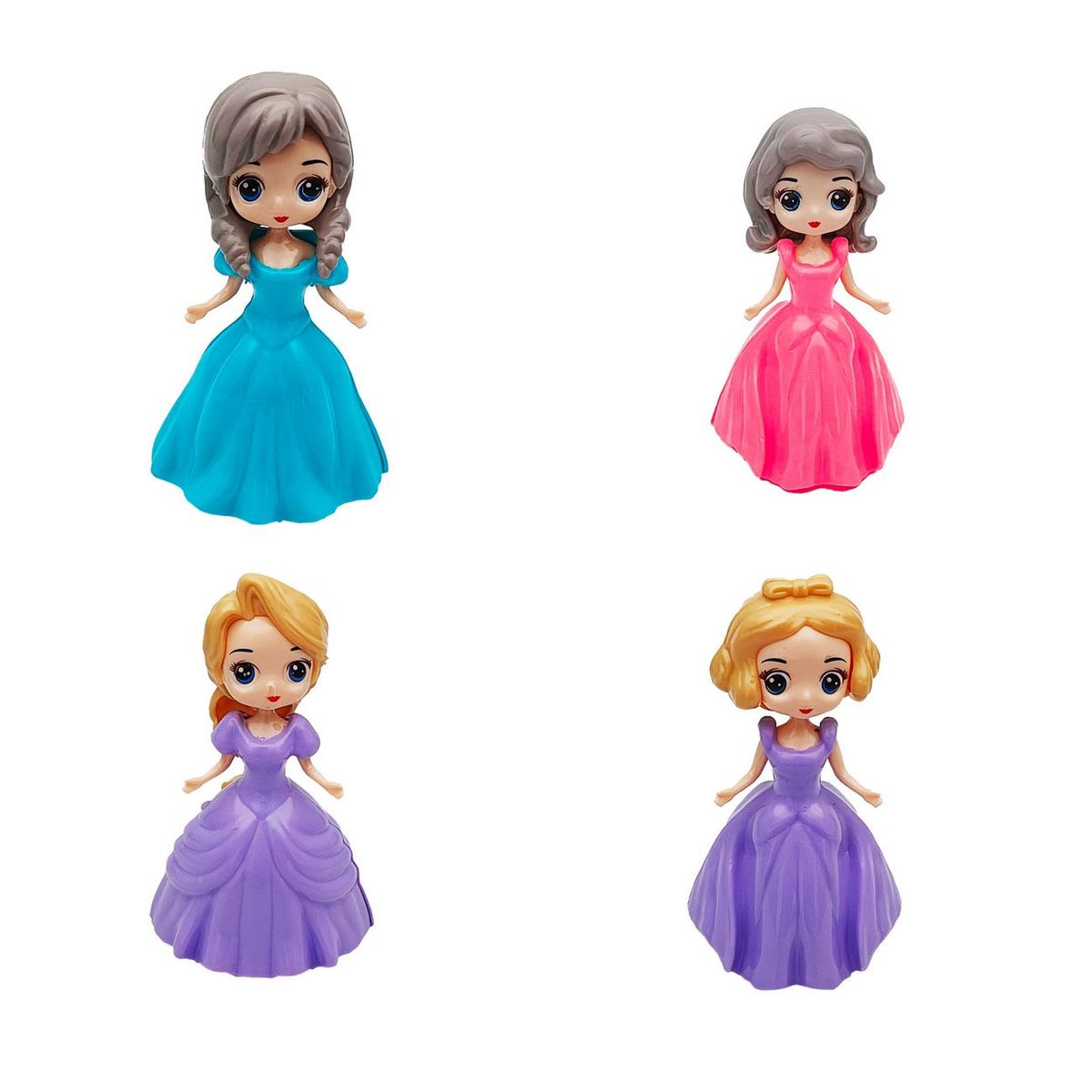 DAYOSHOP - Muñeca Princesas Juguete Niña Colecciòn Huevos+ Pegatina X 4