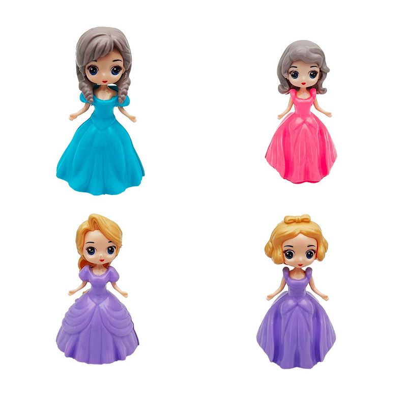 DAYOSHOP - Muñeca Princesas Juguete Niña Colecciòn Huevos+ Pegatina X 4.