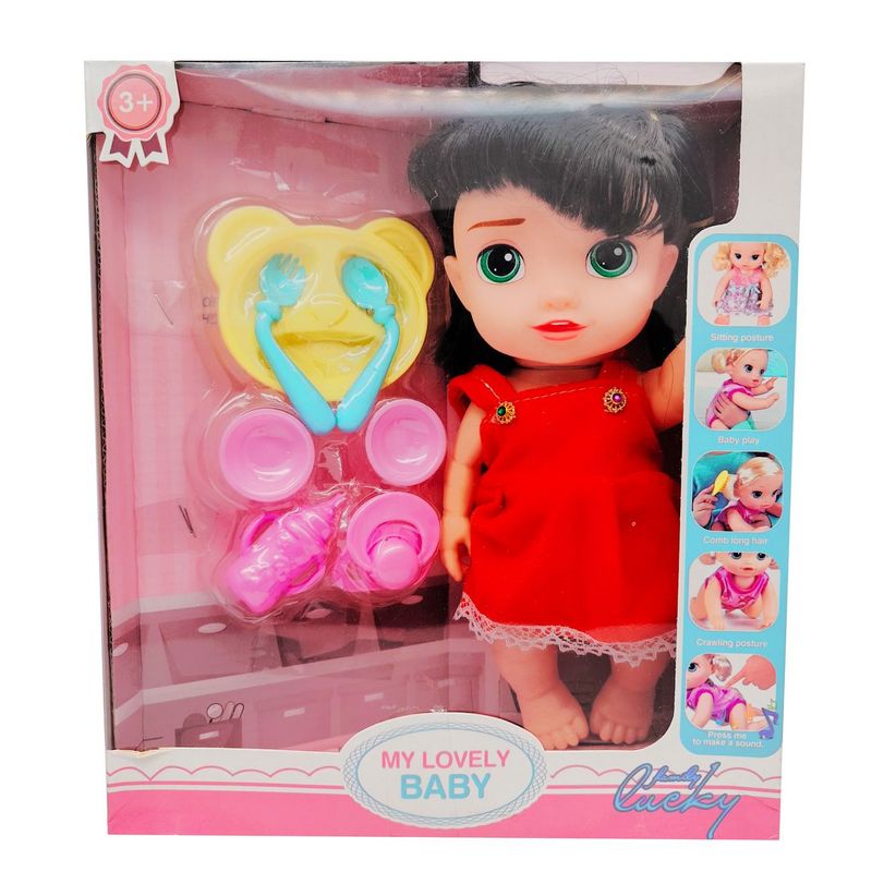 DAYOSHOP - Muñeca Bebe Pijama Juguete Accesorios Didactico Utencilio