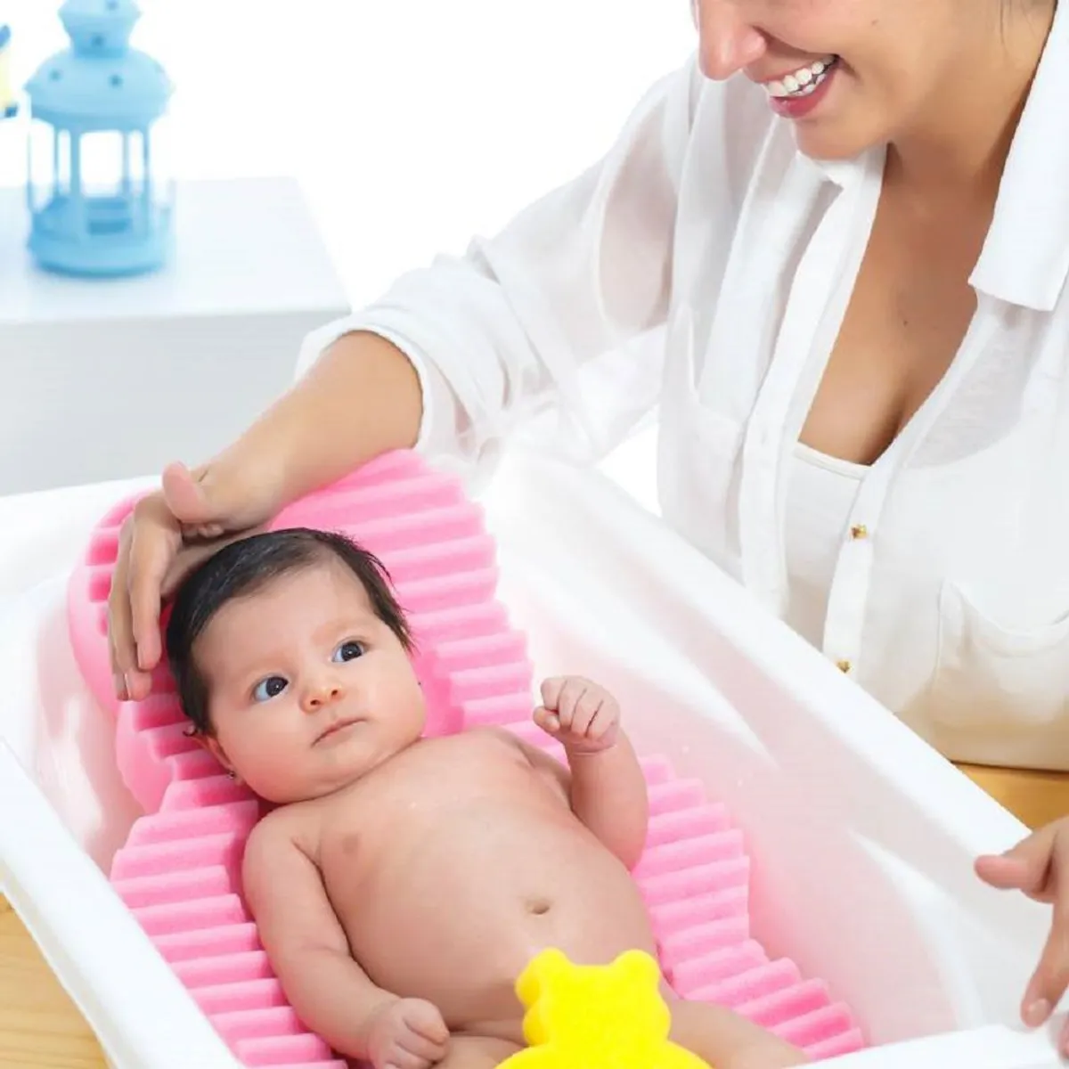 TORAL - Espuma Bañera Para Bebé Forma De Oso Antideslizante