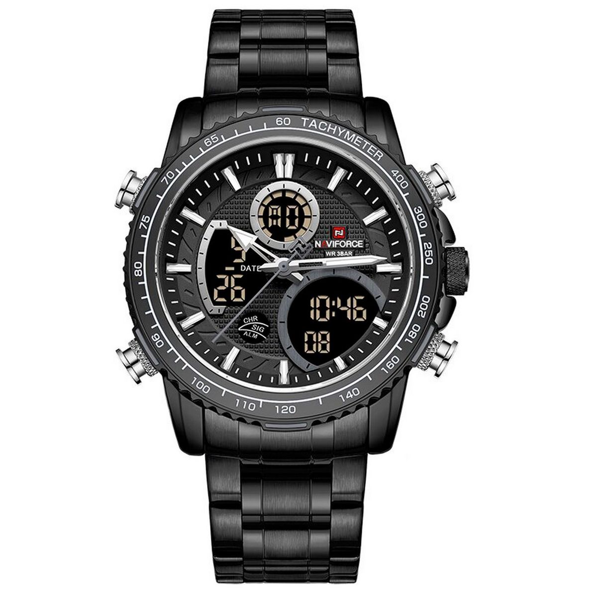 NAVIFORCE - Reloj Naviforce 9182 Acero Hombre Acero Casual + Estuche