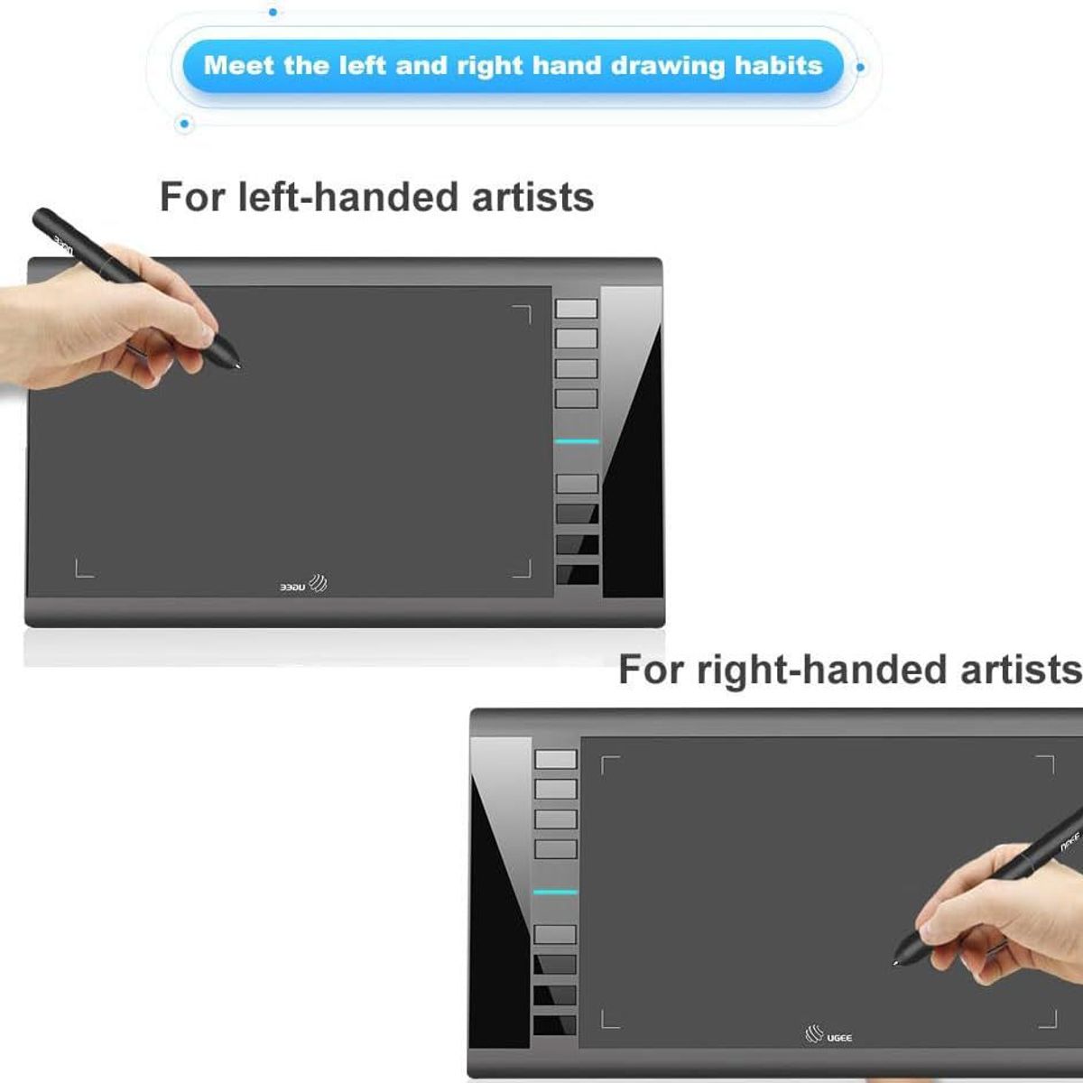 GENERICO - Tableta Gráfica Digitalizadora Ugee M708 10x6 Diseña en Android Y PC