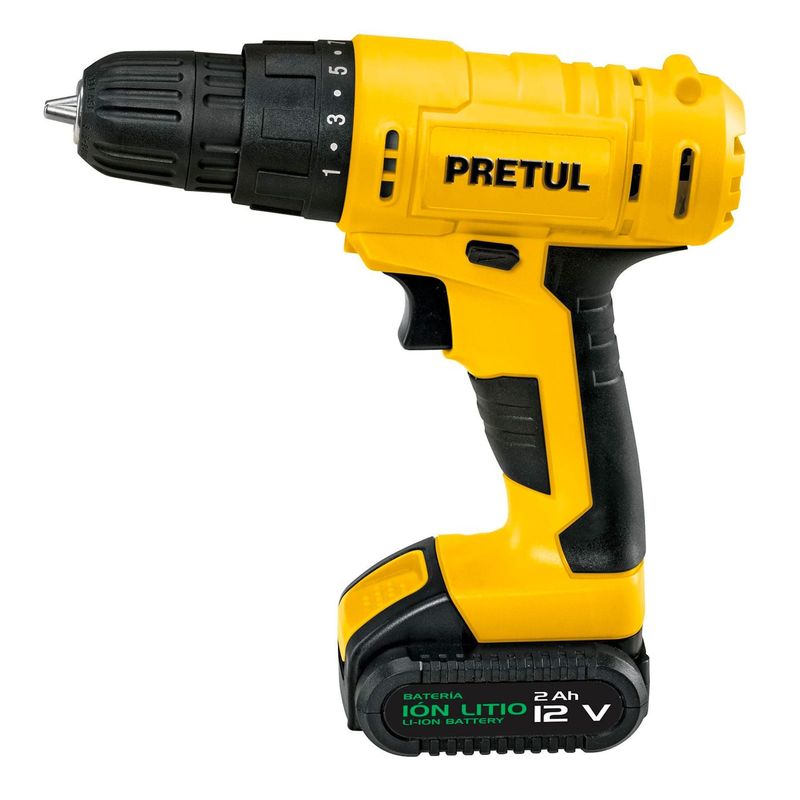 PRETUL - Taladro inalámbrico 3/8", 12 V, Pretul