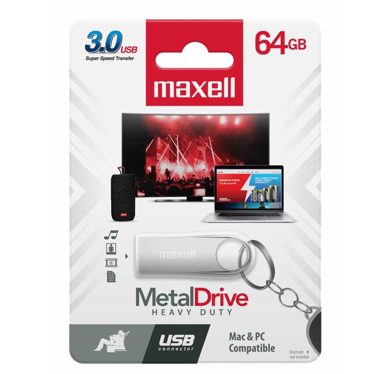 MAXELL - MAXELL MEMORIA USB METAL 64GB PUERTO 3.0