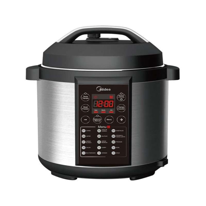 MIDEA - Olla a presión Midea 6 litros Plateada MPC6N2SDSSCA