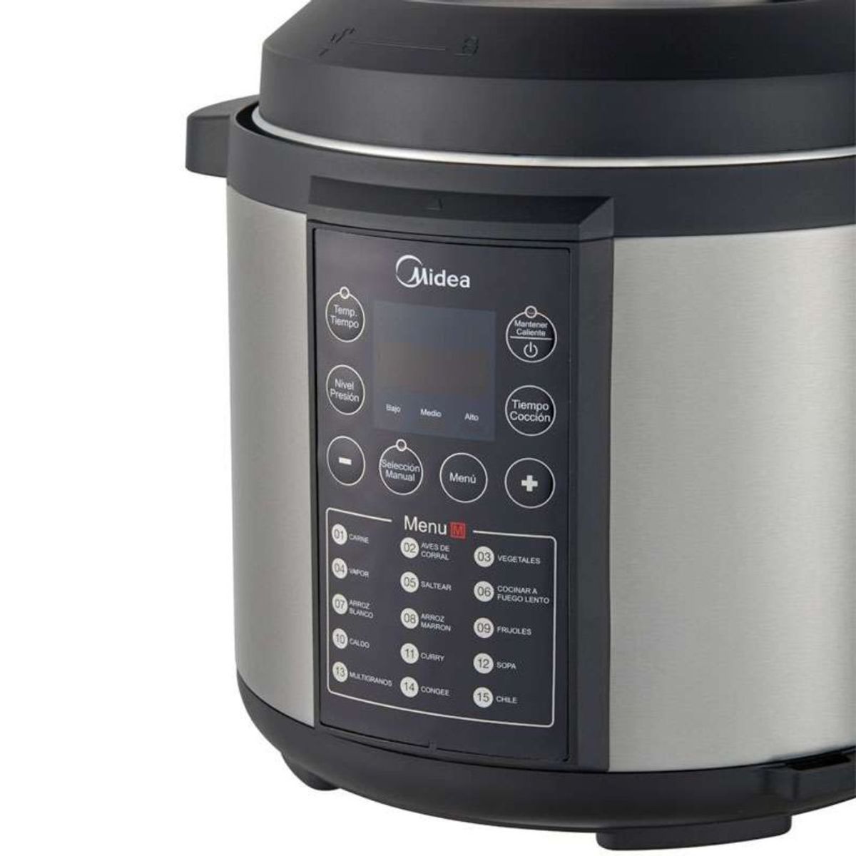 MIDEA - Olla a presión Midea 6 litros Plateada MPC6N2SDSSCA