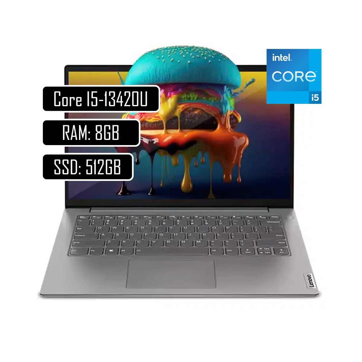 LENOVO - Portatil Lenovo V14 Intel Core i5 13420 8GB 512GB 14 FHD Win10Home.