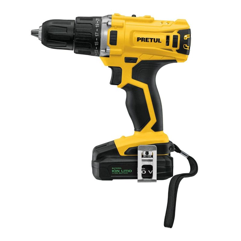 PRETUL - Taladro percutor inalámbrico 1/2" 20 V, Pretul