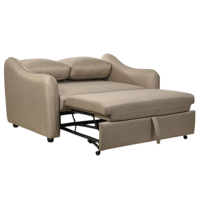 MUEBLES FIOTTI - Sofa Cama 2 Puestos Gris Poliester Klang