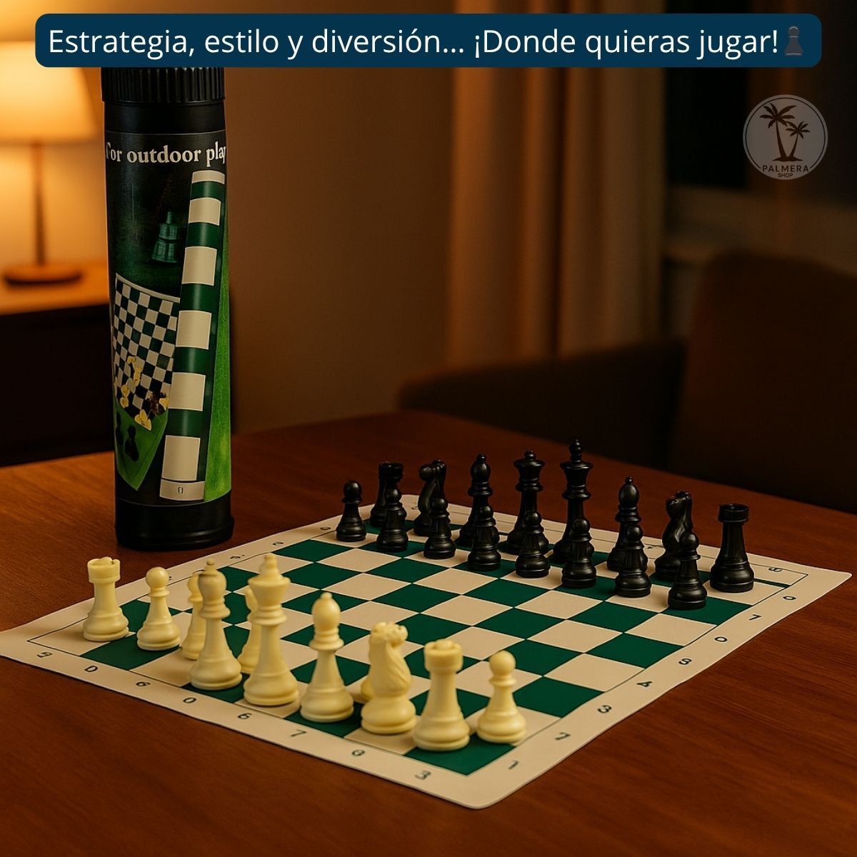 GENERICO - Ajedrez Enrollable Tablero De Lujo Profesional Tapete 35 Cm