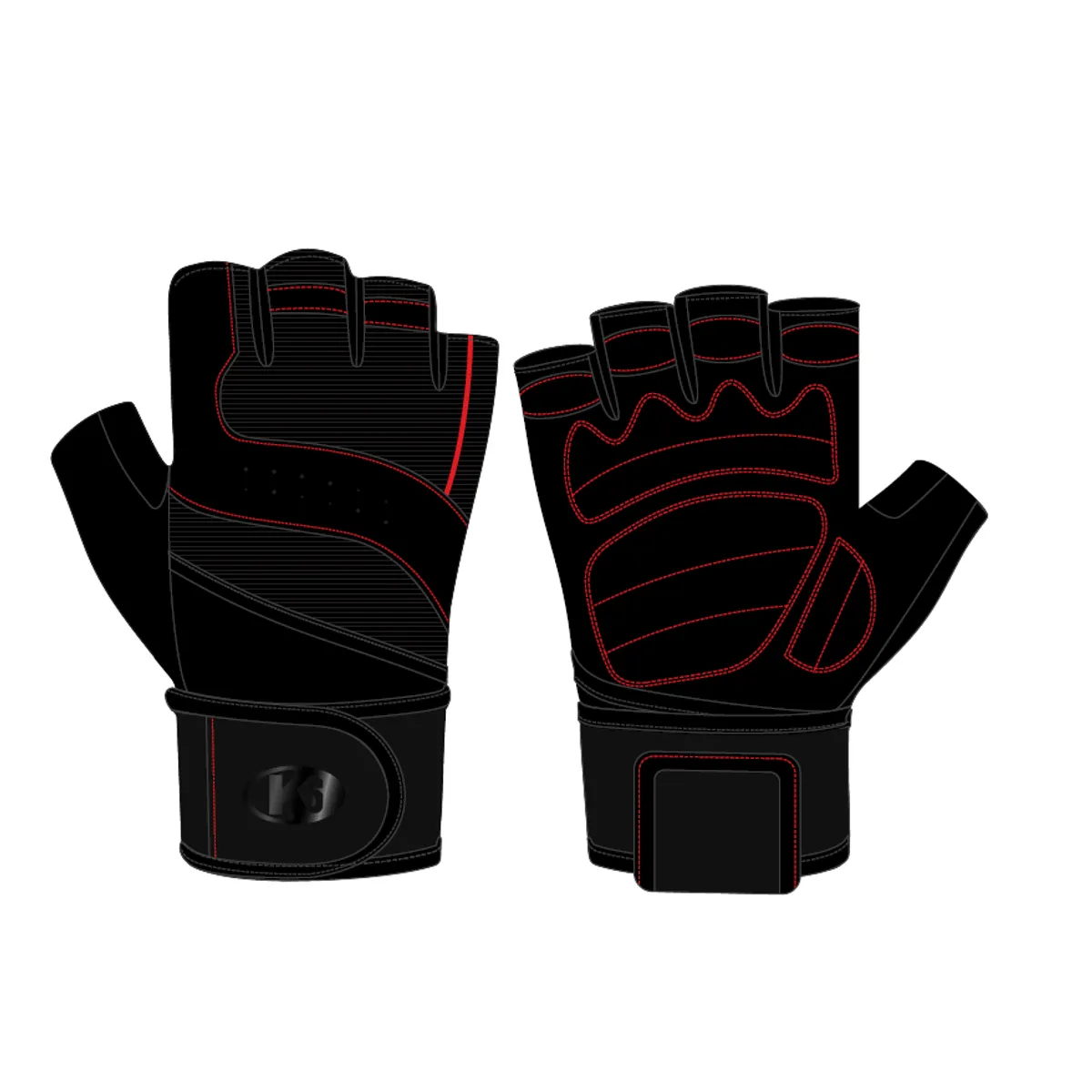 K6 - Guantes Para Gimnasio Doble Muñequera Ice Border III K6