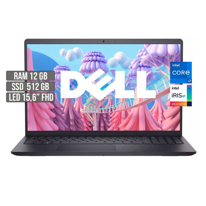 DELL - PORTATIL DELL INSPIRON INTEL CORE I7-1165G7 SSD 512GB RAM 12GB  15,6" FHD