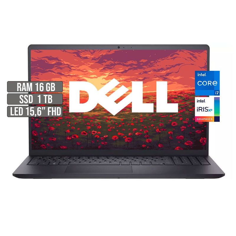 DELL - PORTATIL DELL INSPIRON INTEL CORE I7-1165G7 SSD 1TB RAM 16GB 15,6 FHD