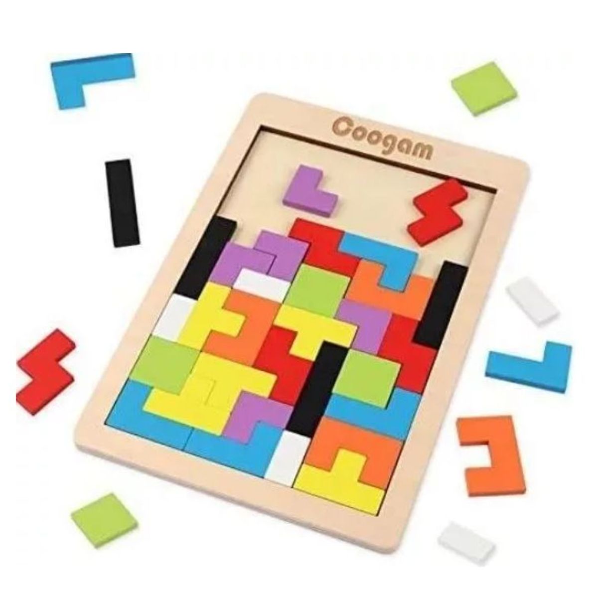 SWISSHOME DR HOFFMAN - Juguete Didáctico Educativo Madera Ligera Tangram Tetris