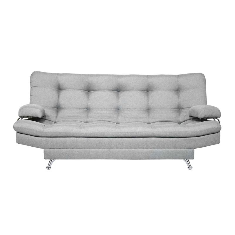 INDUSTRIAL BASESTILOS - Sofá Cama Moltochic CB Lino Gris Claro patas metal