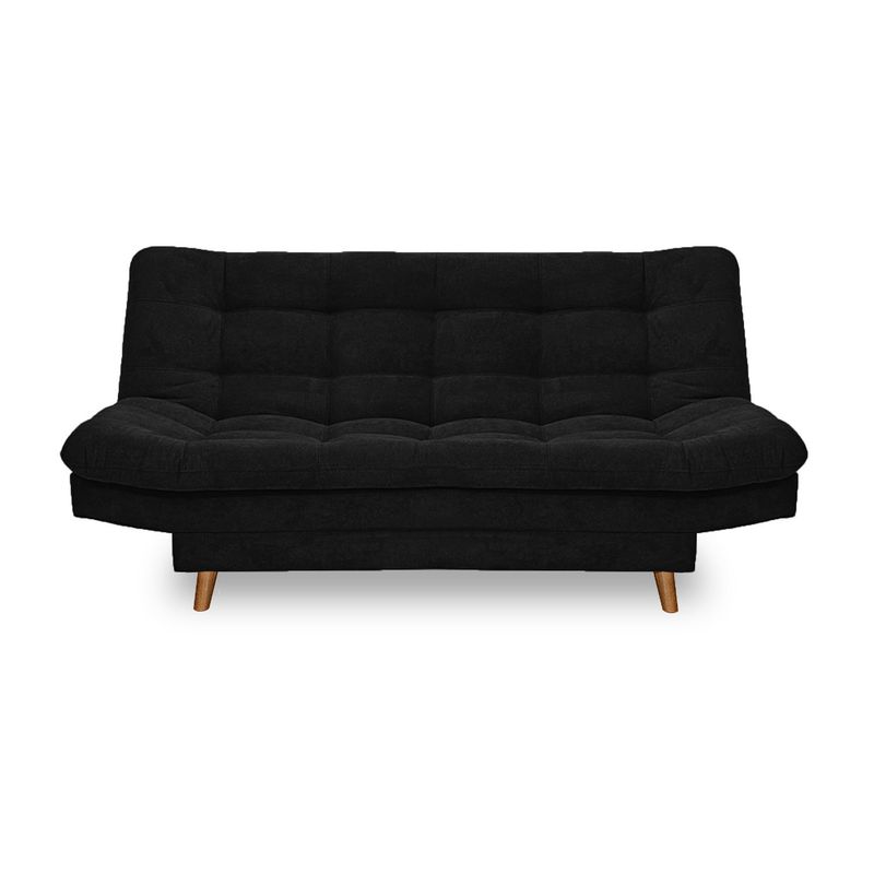 INDUSTRIAL BASESTILOS - Sofá Cama Moltochic Lino Negro patas de metal