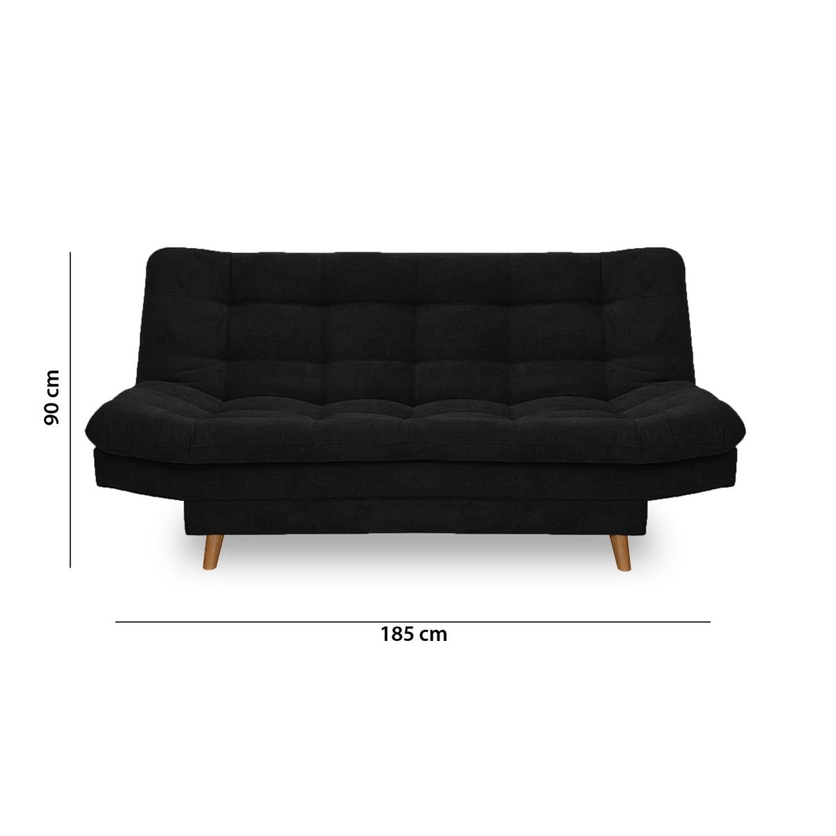 INDUSTRIAL BASESTILOS - Sofá Cama Moltochic Lino 3 Puestos Doble 180x120cm Madera Industrial Basestilos