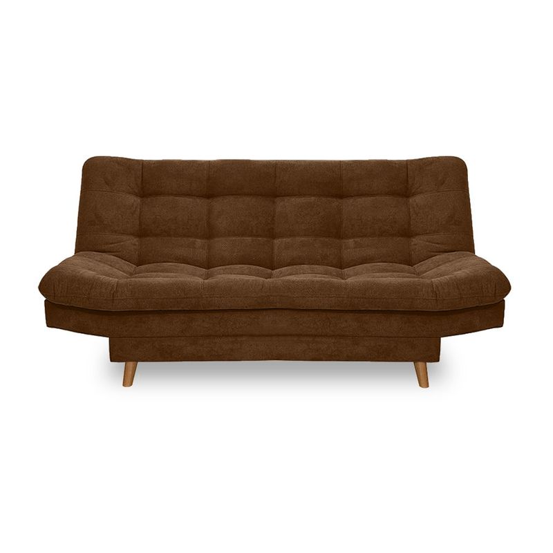 INDUSTRIAL BASESTILOS - Sofá Cama Moltochic Lino chocolate patas de metal